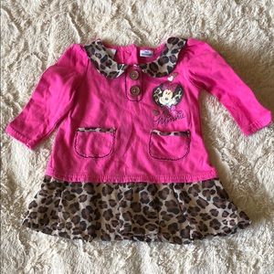 Disney Minnie Mouse pink/leopard print dress